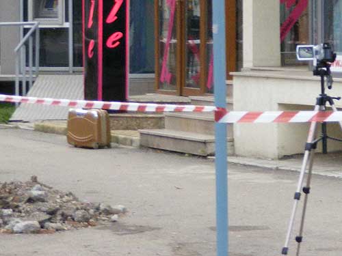 Foto alarma falsa cu bomba Baia Mare